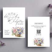 Wildflowers Spring Summer Herfst Save the date Kaart