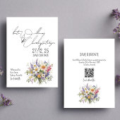 Wildflowers Spring Summer Herfst Save the date Kaart
