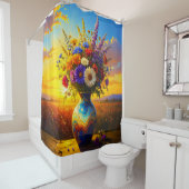 Wildflowers Sunrise 001 Shower Curtain Douchegordijn (In situ)