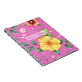 Wildflowers  Tekening / Kuiken, Roze Notitieboek (Rechterzijde)