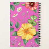 Wildflowers Tekening / Kuiken, Roze Notitieboek (Achterkant)