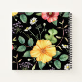 Wildflowers Tekening / Middernacht Notitieboek (Achterkant)