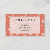 Wildflowers Terracotta Baby shower Luier Raffle Informatiekaartje (Voorkant)