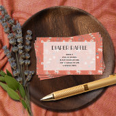 Wildflowers Terracotta Baby shower Luier Raffle Informatiekaartje