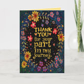 Wildflowers Trendy Bedankt Inspirerende Reis Kaart (Voorkant)