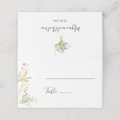 Wildflowers Trouwplaats kaart boho Plaatskaartje (Buitenkant ongevouwen)
