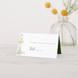 Wildflowers Trouwplaats kaart boho Plaatskaartje