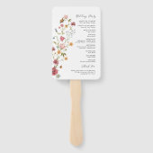Wildflowers Trouwprogramma Hand Fan Handwaaier (Achterkant)