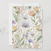 Wildflowers Trouwtafel Nummer Kaart (Achterkant)