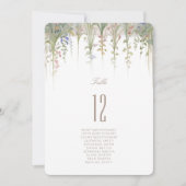 Wildflowers Trouwtafel Nummer Kaart (Voorkant)