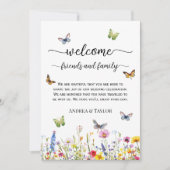 Wildflowers Trouwtas Letter & Tijdlijn Kaart (Voorkant)