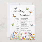 Wildflowers Trouwtas Letter & Tijdlijn Kaart (Achterkant)