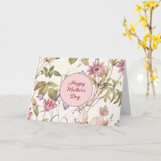Wildflowers Tuin Moederdag Kaart (Gele Bloem)