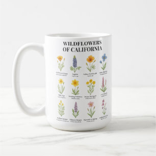 Wildflowers van Californië - Botanische Waterverf  Koffiemok