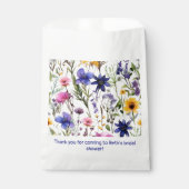 Wildflowers Verjaardag Douche bruiloft Waterverf Bedankzakje (Voorkant)