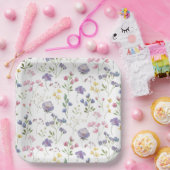 Wildflowers Verjaardag Douche bruiloft Waterverf Papieren Bordje (Feest)