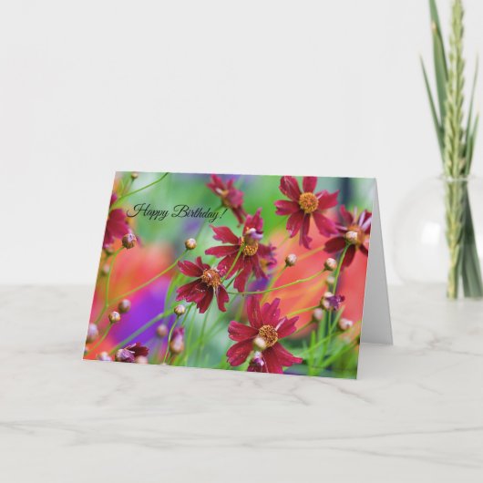 Wildflowers Verjaardag Kaart (Voorkant)