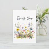  Wildflowers Verjaardagsfeest Bedankkaart (Staand voorkant)