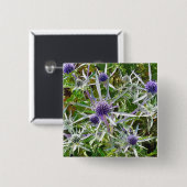 WILDFLOWERS VIERKANTE BUTTON 5,1 CM (Voorkant /achterkant)