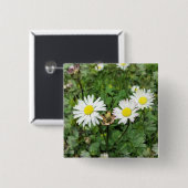 WILDFLOWERS VIERKANTE BUTTON 5,1 CM (Voorkant /achterkant)