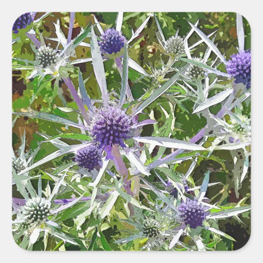 WILDFLOWERS VIERKANTE STICKER (Voorkant)