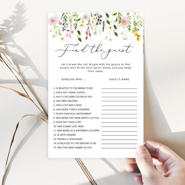 Wildflowers Vind het gast vrijgezellenfeest spel (Creator heeft geüpload)