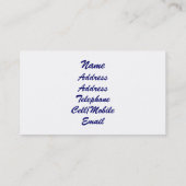 WILDFLOWERS VISITEKAARTJE (Achterkant)