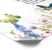 Wildflowers Vlinders 19 Tafels Trouwstoelen Poster (Hoek)