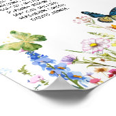 Wildflowers Vlinders 21 Tafels Trouwstoelen Poster (Hoek)