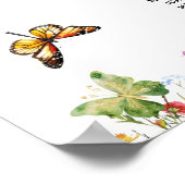 Wildflowers Vlinders 22 Tafels Trouwstoelen Poster (Hoek)