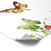 Wildflowers Vlinders 26 Tafels Trouwstoelen Poster (Hoek)