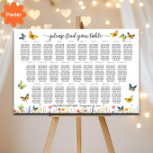 Wildflowers Vlinders 27 Tafels Trouwstoelen Poster