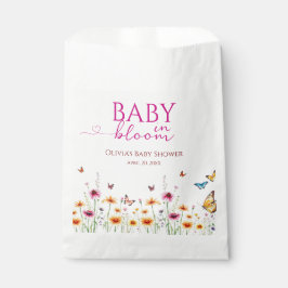 Wildflowers Vlinders Baby in Bloom Baby shower Bedankzakje