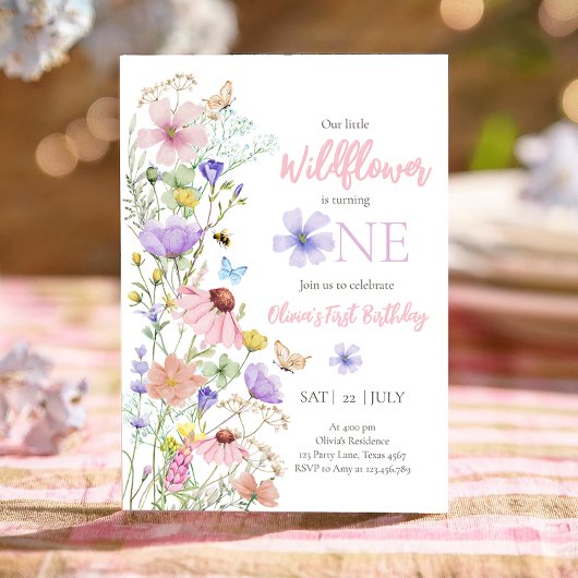 Wildflowers Vlinders Bloemen Boho Meisje Verjaarda Kaart