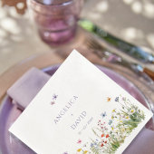 Wildflowers Vlinders bruiloft servet