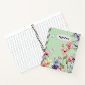 Wildflowers & vlinders op maat notitieboek (Binnen)