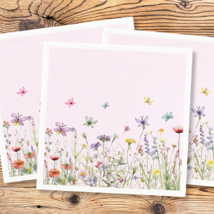Wildflowers Vlinders Papier servet