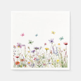Wildflowers Vlinders Papier servet