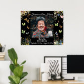 Wildflowers Vlinders Viering van het Leven Poster (Thuiskantoor)