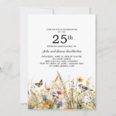 Wildflowers Vogels Vlinders 25e Jubileum Kaart (Voorkant)