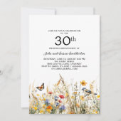 Wildflowers Vogels Vlinders 30e Jubileum Kaart (Voorkant)