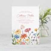 Wildflowers Volwassen 60e verjaardagsfeest Kaart (Staand voorkant)