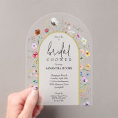 Wildflowers Vrijgezellenfeest Acryluitnodiging Acryl Uitnodigingen (Insitu (Draagbaar))