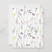 Wildflowers Vrijgezellenfeest bedankje Feestdagenkaart (Achterkant)