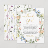 Wildflowers Vrijgezellenfeest bedankje Feestdagenkaart (Voorkant / Achterkant)