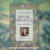 Wildflowers Vrijgezellenfeest Bruids Brunch Welkom Acryl Bord (Neutraal)