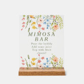 Wildflowers Vrijgezellenfeest Mimosa Acryl Bord (Voorkant)