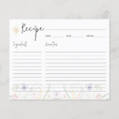 Wildflowers Vrijgezellenfeest Recept Kaarten (Voorkant)