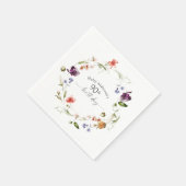 Wildflowers Vrouwelijke Bloemen 90ste Verjaardagsf Servet (Hoek)