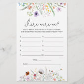 Wildflowers Waar waren we Vrijgezellenfeest spel (Voorkant)